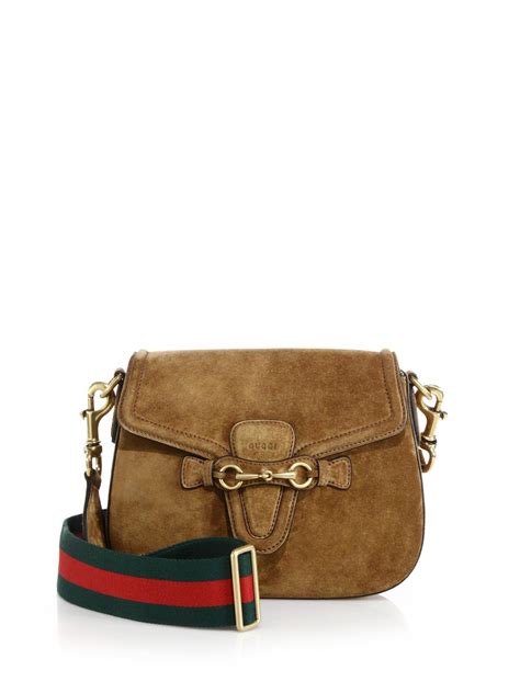 gucci lady web bag brown suede|vintage gucci brown leather handbag.